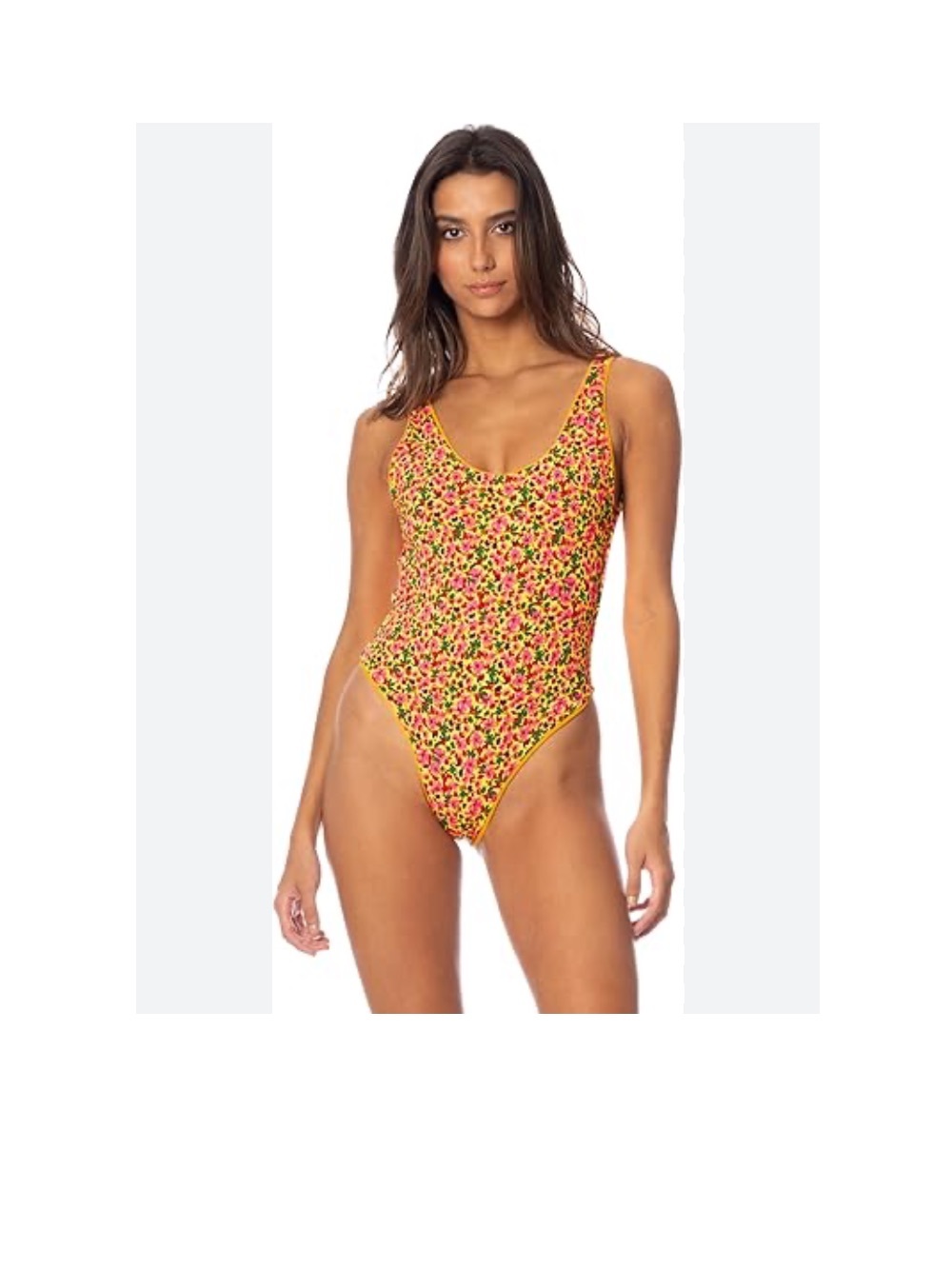 LIKE NEW Maaji reversible floral one piece high thigh bathing suit